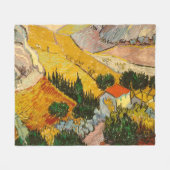Landschaft mit Haus und PloughmaVincent van Gogh Fleecedecke (Vorderseite (Horizontal))