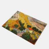 Landschaft mit Haus und PloughmaVincent van Gogh Fußmatte (Schrägansicht)