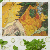 Landschaft mit Haus und PloughmaVincent van Gogh Geschirrtuch (Gefaltet)