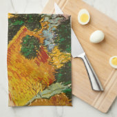 Landschaft mit Haus und PloughmaVincent van Gogh Geschirrtuch (Viertel Falte)