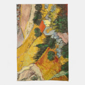 Landschaft mit Haus und PloughmaVincent van Gogh Geschirrtuch (Vertikal)
