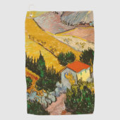 Landschaft mit Haus und PloughmaVincent van Gogh Golfhandtuch (Vorderseite)
