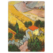 Landschaft mit Haus und PloughmaVincent van Gogh Klemmbrett (Rückseite)