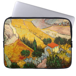 Landschaft mit Haus und PloughmaVincent van Gogh Laptopschutzhülle