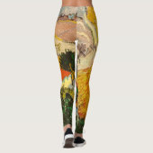 Landschaft mit Haus und PloughmaVincent van Gogh Leggings (Rückseite)