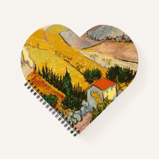 Landschaft mit Haus und PloughmaVincent van Gogh Notizblock (Vorderseite)