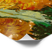 Landschaft mit Haus und PloughmaVincent van Gogh Poster (Ecke)