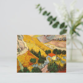 Landschaft mit Haus und PloughmaVincent van Gogh Postkarte