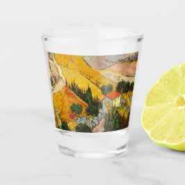 Landschaft mit Haus und PloughmaVincent van Gogh Schnapsglas