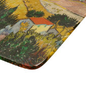 Landschaft mit Haus und PloughmaVincent van Gogh Schneidebrett (Ecke)