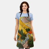 Landschaft mit Haus und PloughmaVincent van Gogh Schürze (Getragen)