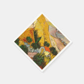 Landschaft mit Haus und PloughmaVincent van Gogh Serviette (Ecke)