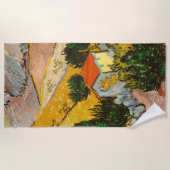 Landschaft mit Haus und PloughmaVincent van Gogh Strandtuch (Vorderseite)