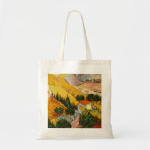 Landschaft mit Haus und PloughmaVincent van Gogh Tragetasche (Vorne)