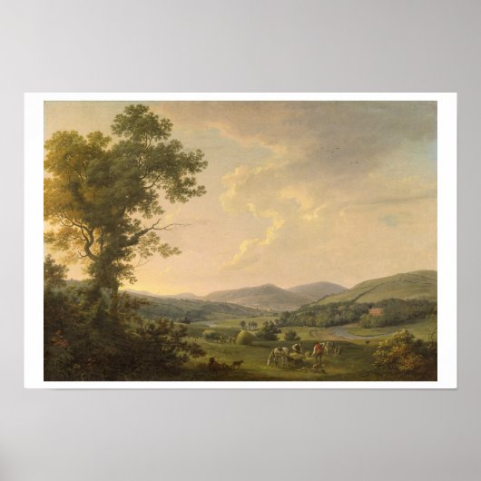 Landschaft mit Haymakers und Fernsicht auf G Poster (Vorne)