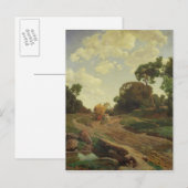 Landschaft mit Haywagon, c.1858 Postkarte (Vorne/Hinten)