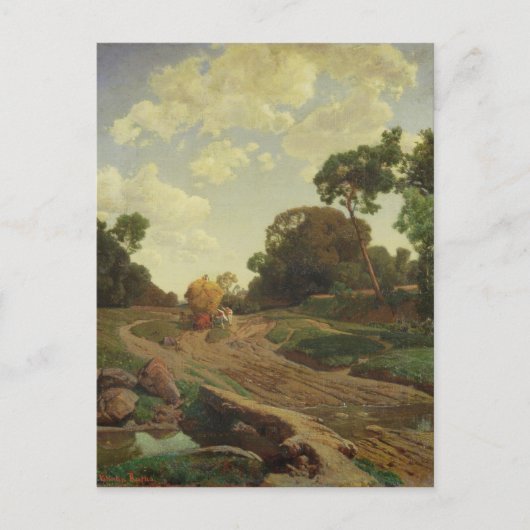 Landschaft mit Haywagon, c.1858 Postkarte (Vorderseite)