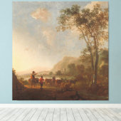 Landschaft mit Herdsmen und Vieh, Aelbert Cuyp, Leinwanddruck (Insitu (Holzboden))
