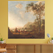 Landschaft mit Herdsmen und Vieh, Aelbert Cuyp, Leinwanddruck (Insitu (Wohnzimmer))