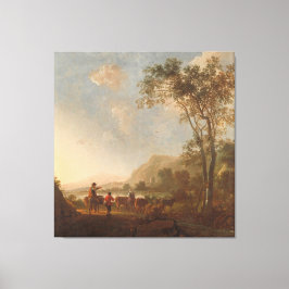 Landschaft mit Herdsmen und Vieh, Aelbert Cuyp, Leinwanddruck