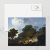 Landschaft mit Hirten von Fragonard Postkarte (Vorne/Hinten)