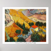 Landschaft mit House und Plowman Vincent VanGogh Poster (Vorne)