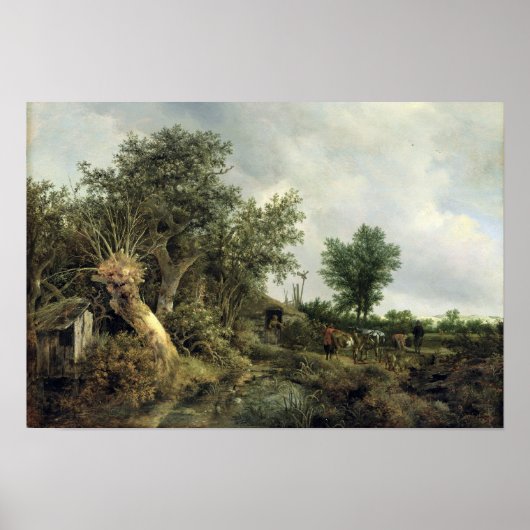 Landschaft mit Hütte, 1646 Poster (Vorne)