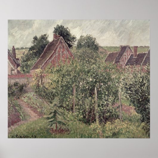 Landschaft mit Hütte Dächern, 1899 Poster (Vorne)