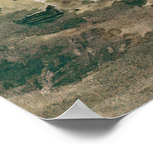 Landschaft mit Hütte Poster (Ecke)