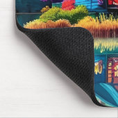 Landschaft mit Hütte und See-38566 Mousepad (Ecke)