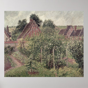 Landschaft mit Hütten-Dächern, 1899 Poster