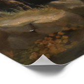 Landschaft mit Indianern - Thomas Cole (Print). Poster (Ecke)