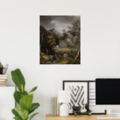 Landschaft mit Indianern - Thomas Cole (Print). Poster (Heimbüro)