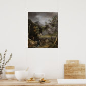 Landschaft mit Indianern - Thomas Cole (Print). Poster (Küche)