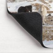 Landschaft mit isländischen Pferden Mousepad (Ecke)