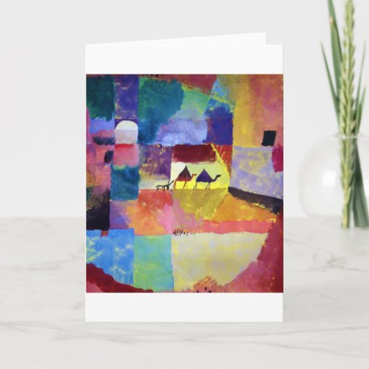 Landschaft mit Kamelen, Paul Klee Karte (Vorderseite)