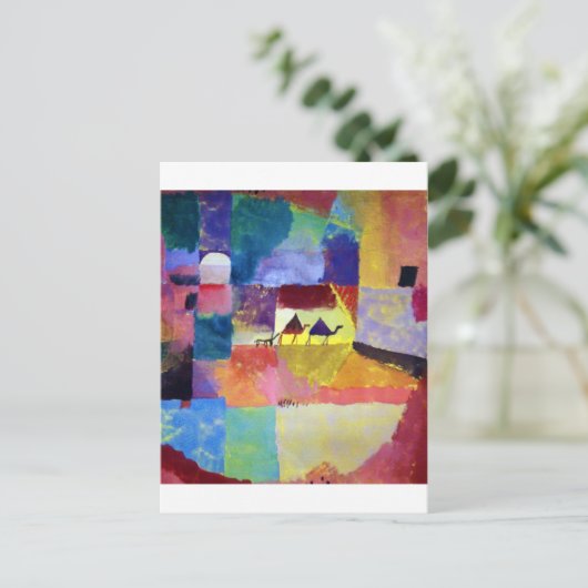 Landschaft mit Kamelen, Paul Klee Postkarte (Stehend Vorderseite)