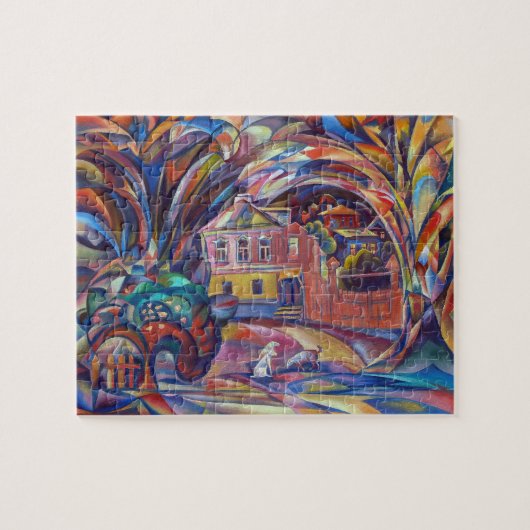 Landschaft mit Karamell-Geschmack-schwierigem Puzzle (Horizontal)