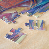 Landschaft mit Karamell-Geschmack-schwierigem Puzzle (Seite)