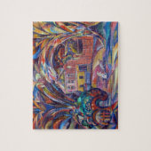 Landschaft mit Karamell-Geschmack-schwierigem Puzzle (Vertikal)