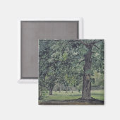 Landschaft mit Kastanienbaum im Grünen Magnet (Vorderseite/Rückseite)