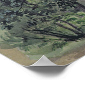 Landschaft mit Kastanienbaum im Grünen Poster (Ecke)