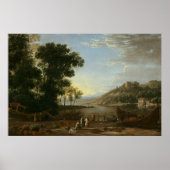 Landschaft mit Kaufleuten - Claude Lorrain Kunstvo Poster (Vorne)