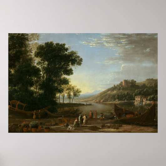 Landschaft mit Kaufleuten - Claude Lorrain Kunstvo Poster (Vorne)