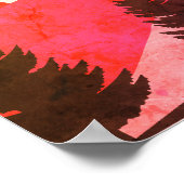 Landschaft mit Kiefern und religiösem Zitat Poster (Ecke)