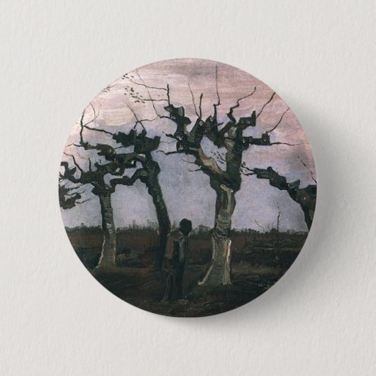 Landschaft mit Kopfweiden 1883 Button (Vorderseite)