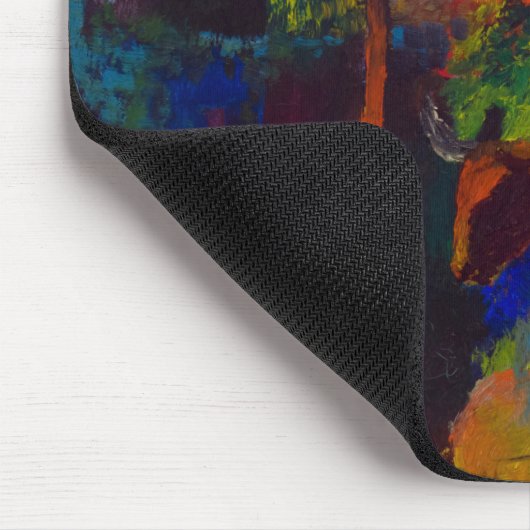 Landschaft mit Kühen, 1914 von August Macke Mousepad (Ecke)