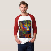 Landschaft mit Kühen, 1914 von August Macke T-Shirt (Vorne ganz)