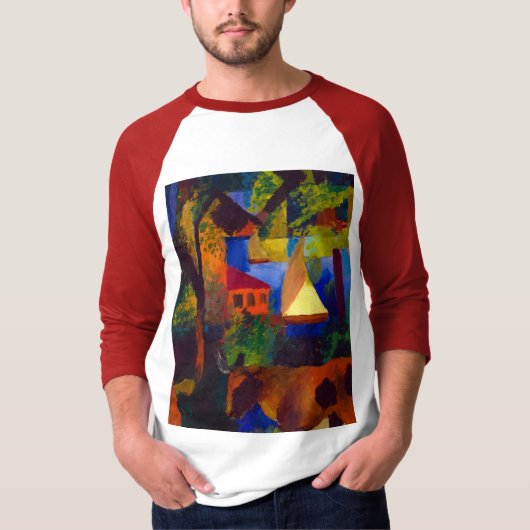 Landschaft mit Kühen, 1914 von August Macke T-Shirt (Vorderseite)