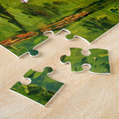 Landschaft mit Kühen und Bach Fantasy-Gemälde Puzzle (Seite)